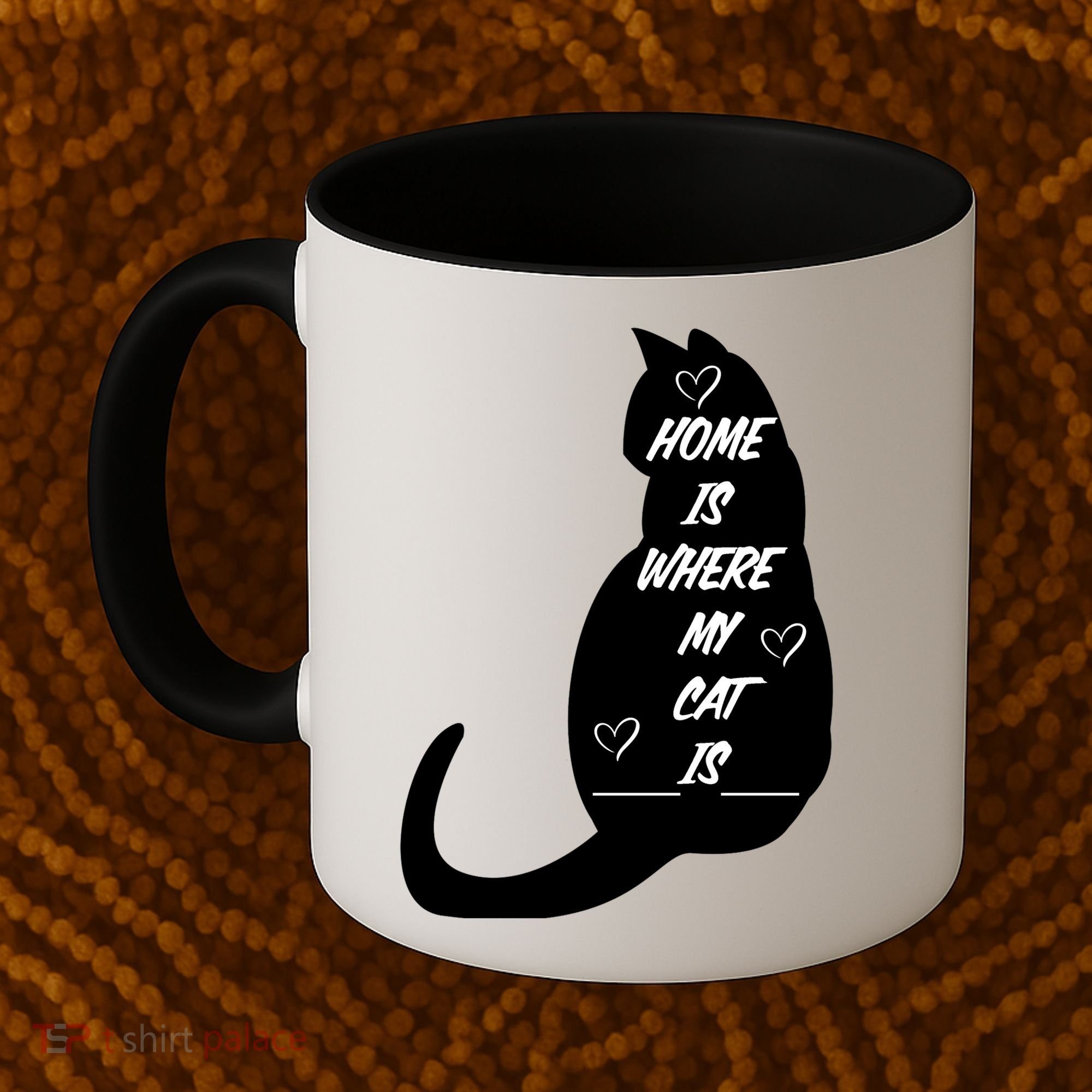 Home Is Where My Cat Is Funny Coffee Mug
