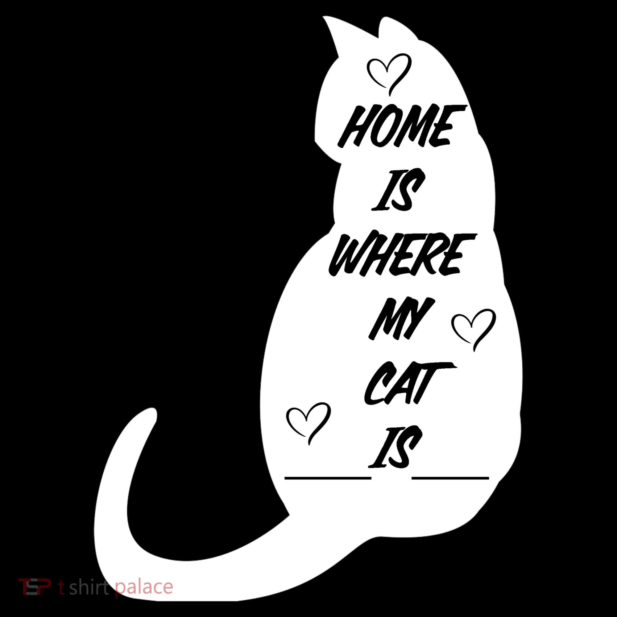 Home Is Where My Cat Is Funny Women's Hoodie