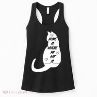 Home Is Where My Cat Is Funny Women's Tank Top thumb 0