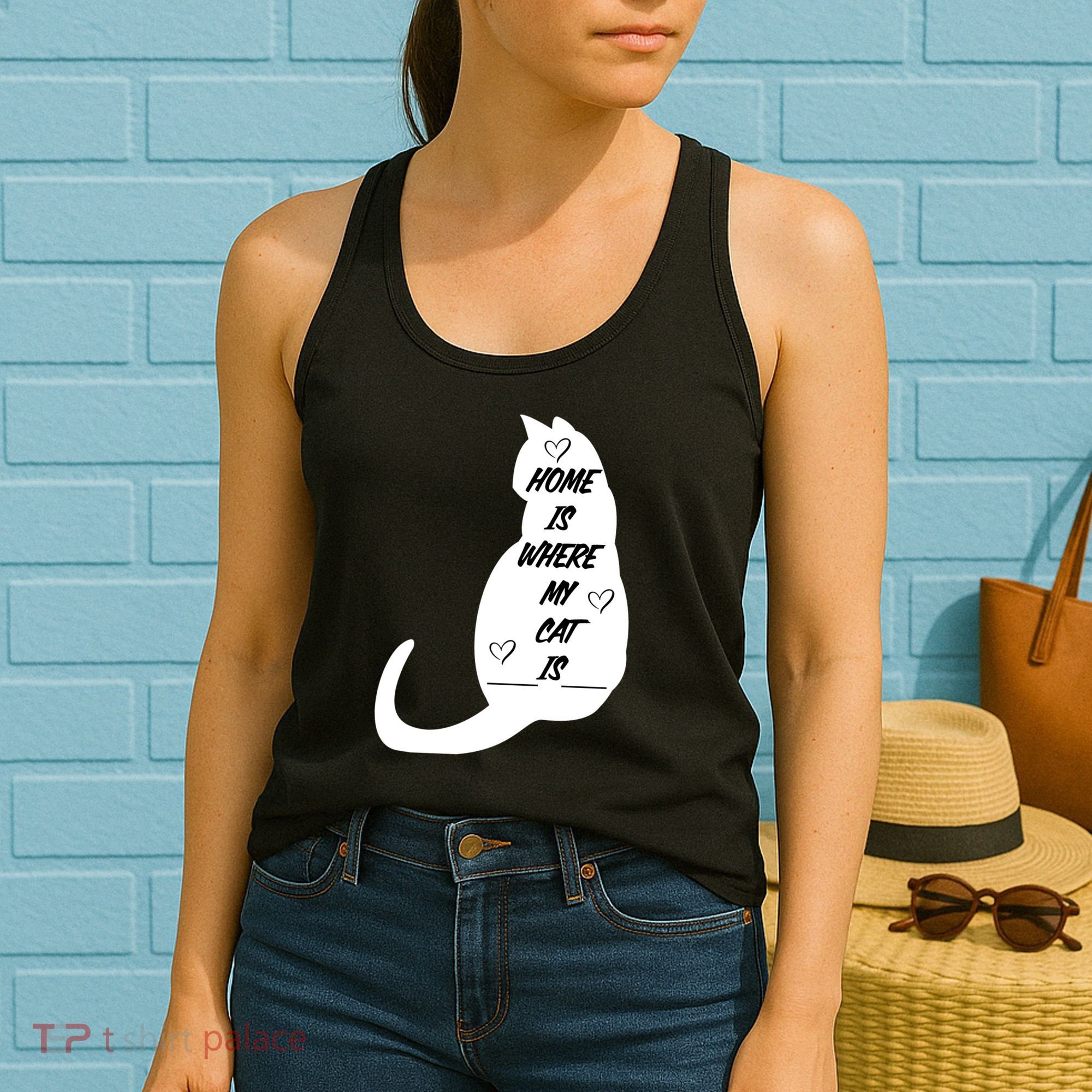 Home Is Where My Cat Is Funny Women's Tank Top