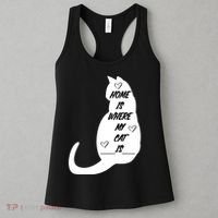 Home Is Where My Cat Is Funny Women's Tank Top thumb 3