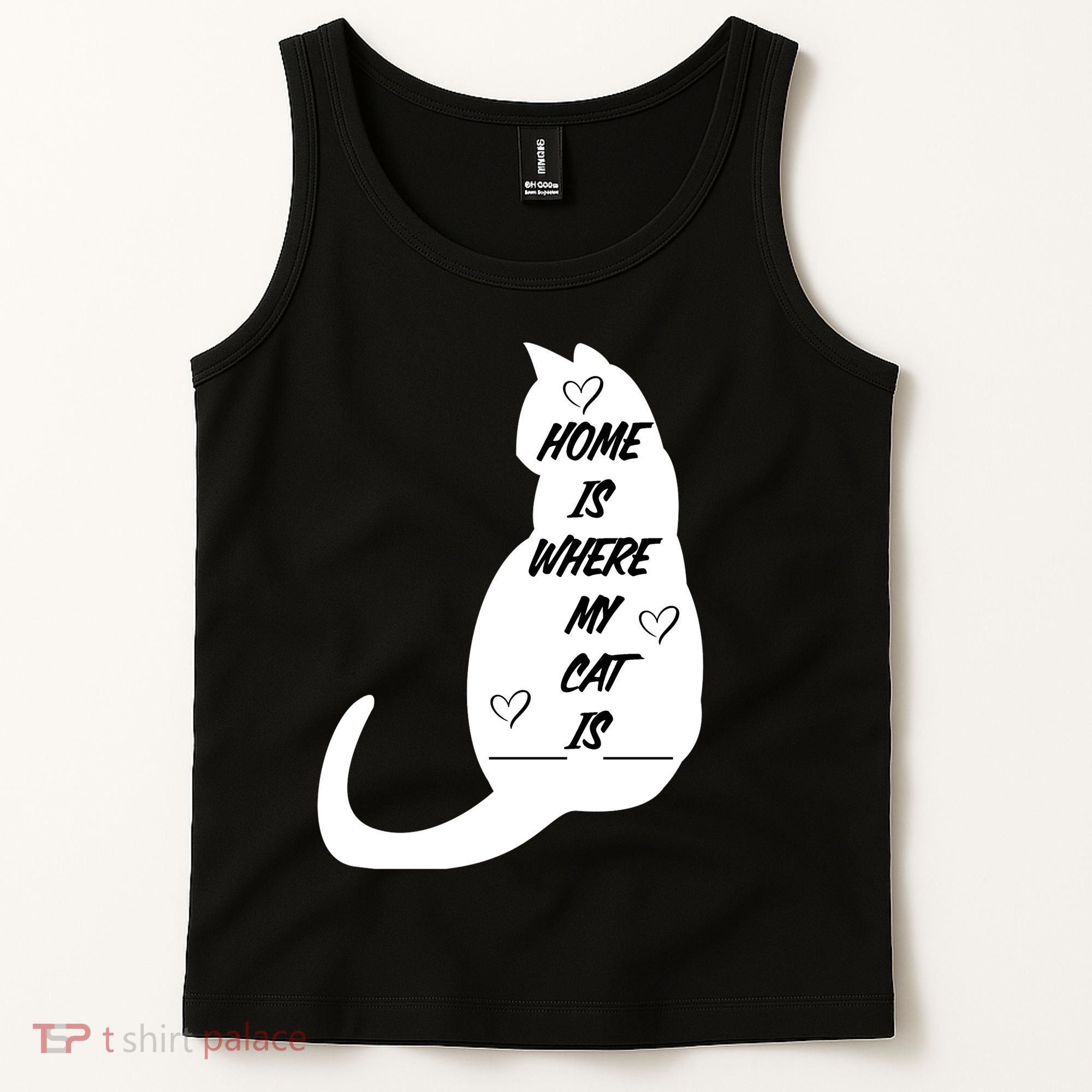 Home Is Where My Cat Is Funny Tank Top