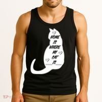 Home Is Where My Cat Is Funny Tank Top thumb 3