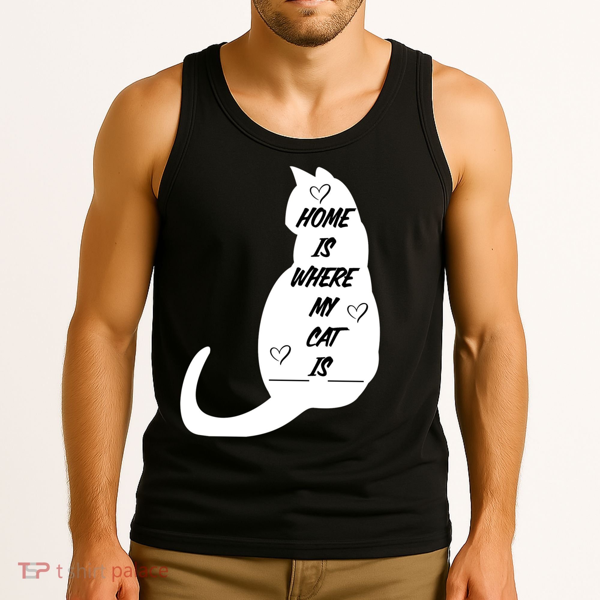 Home Is Where My Cat Is Funny Tank Top
