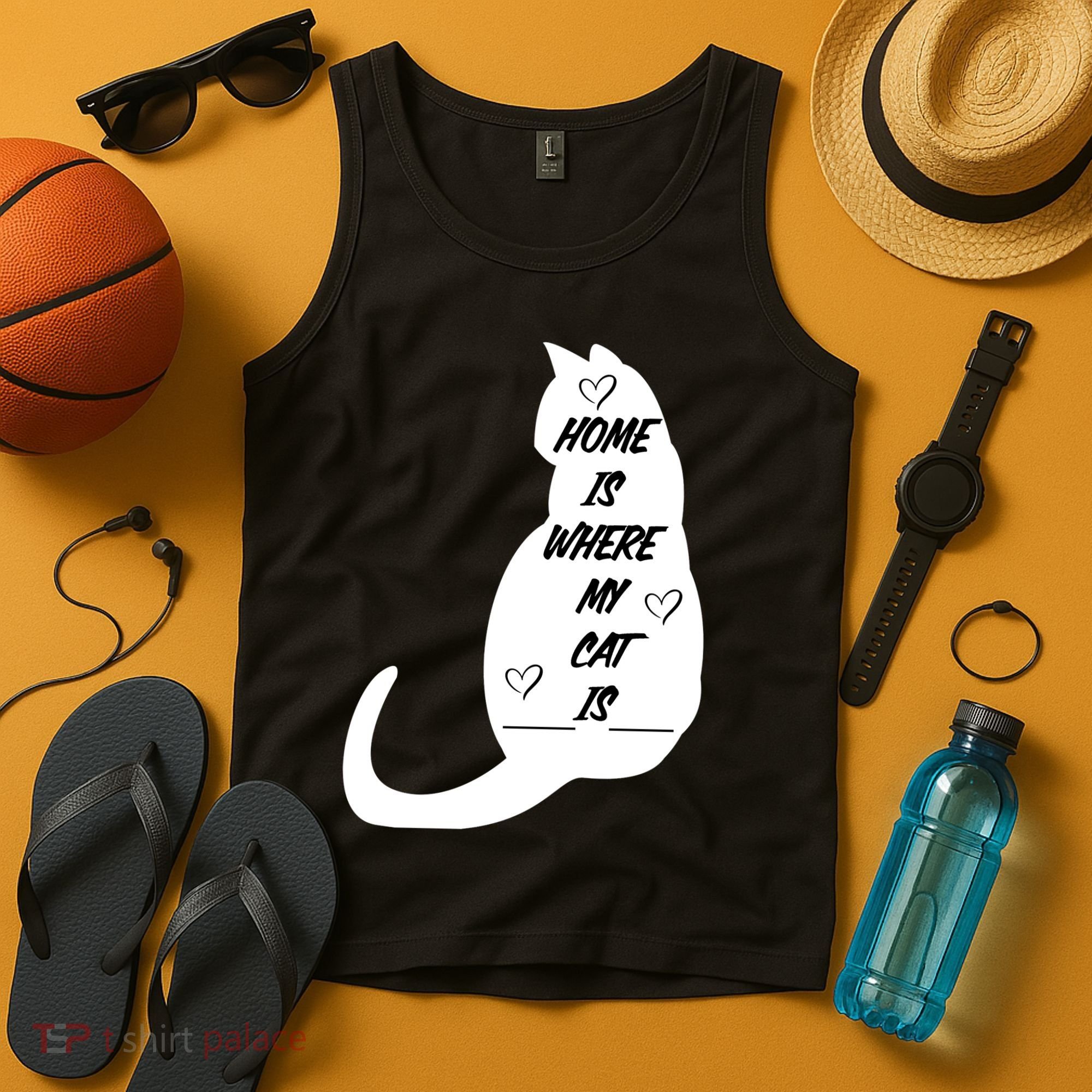 Home Is Where My Cat Is Funny Tank Top