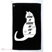 Home Is Where My Cat Is Funny Golf Towel thumb 0