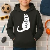 Home Is Where My Cat Is Funny Kids Hoodie thumb 2