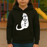 Home Is Where My Cat Is Funny Kids Hoodie thumb 3