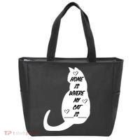 Home Is Where My Cat Is Funny Tote Bag thumb 0