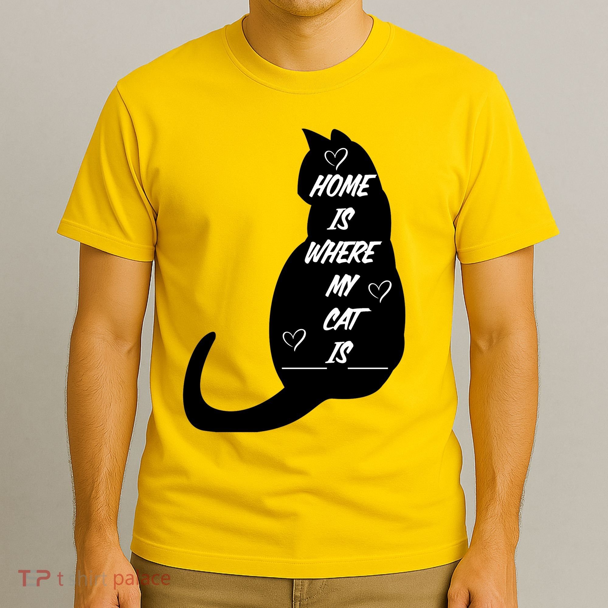 Home Is Where My Cat Is Funny T-Shirt