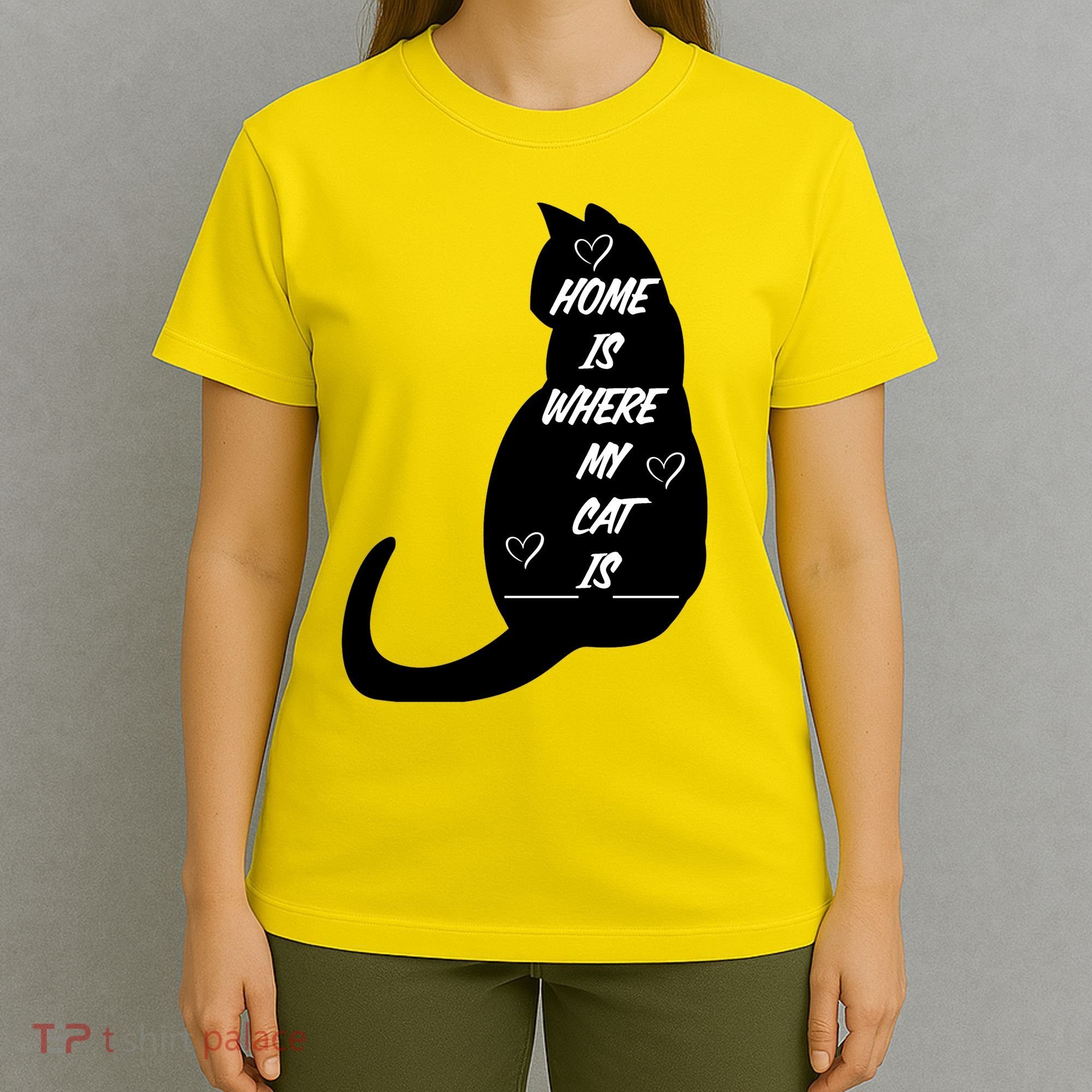 Home Is Where My Cat Is Funny T-Shirt