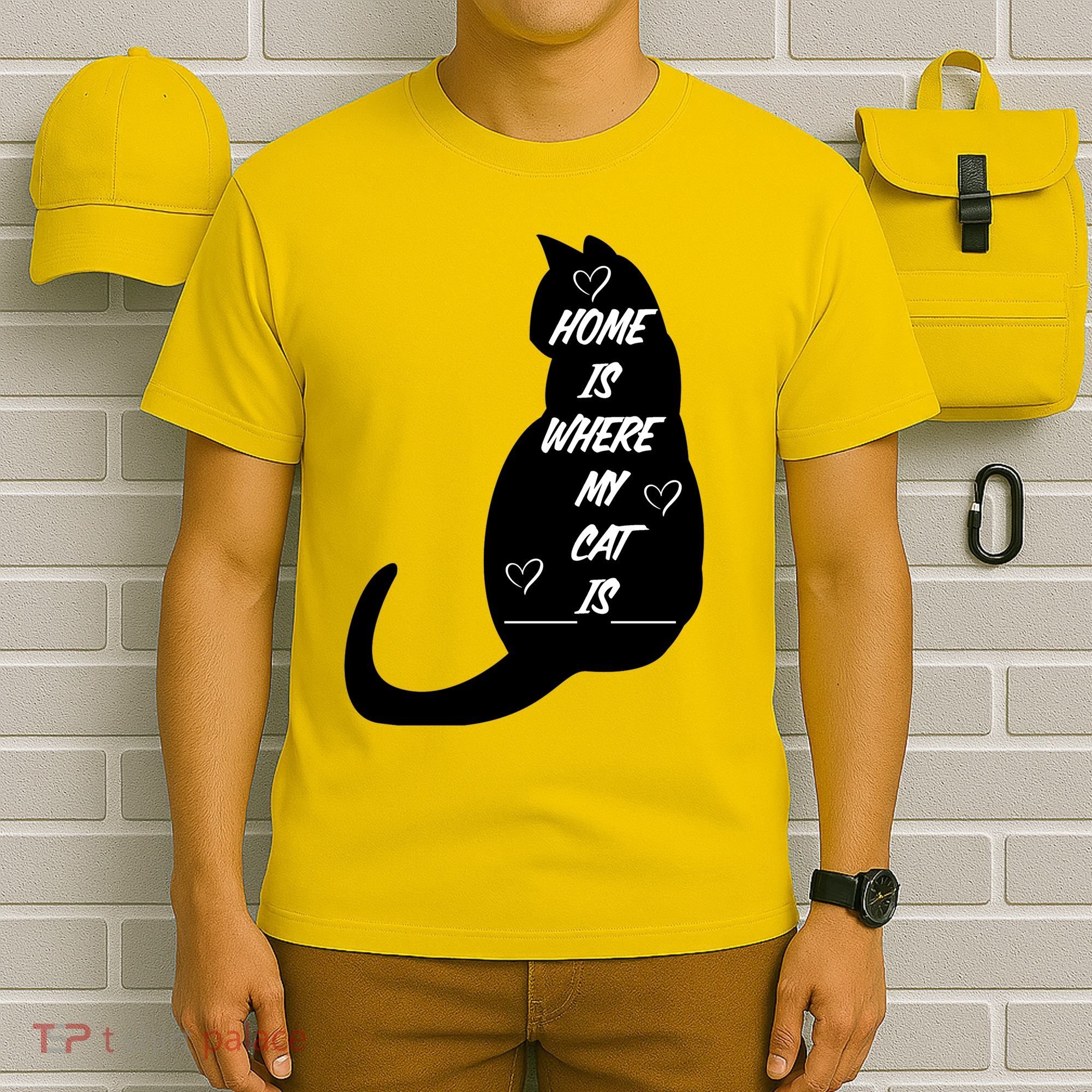 Home Is Where My Cat Is Funny T-Shirt