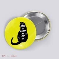Home Is Where My Cat Is Funny Button thumb 0