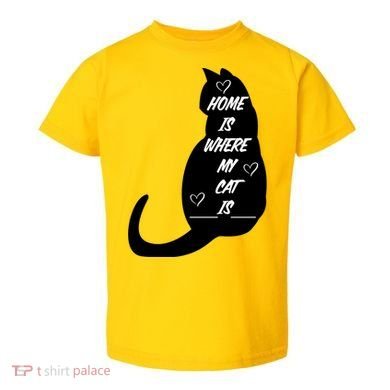 Home Is Where My Cat Is Funny Toddler T-Shirt