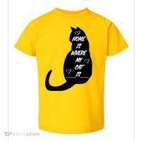 Home Is Where My Cat Is Funny Toddler T-Shirt thumb 0