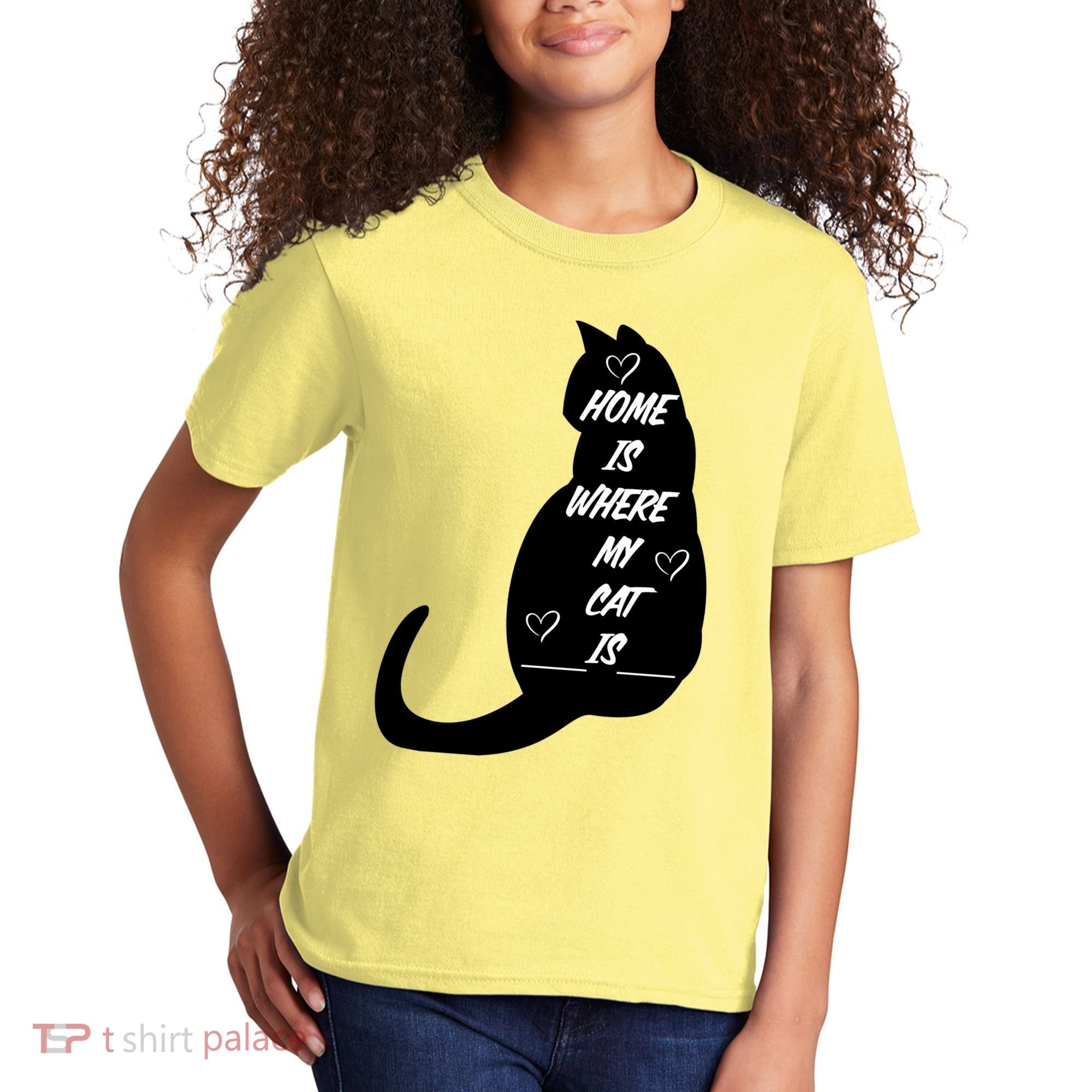 Home Is Where My Cat Is Funny Kids T-Shirt