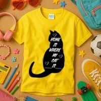 Home Is Where My Cat Is Funny Kids T-Shirt thumb 3
