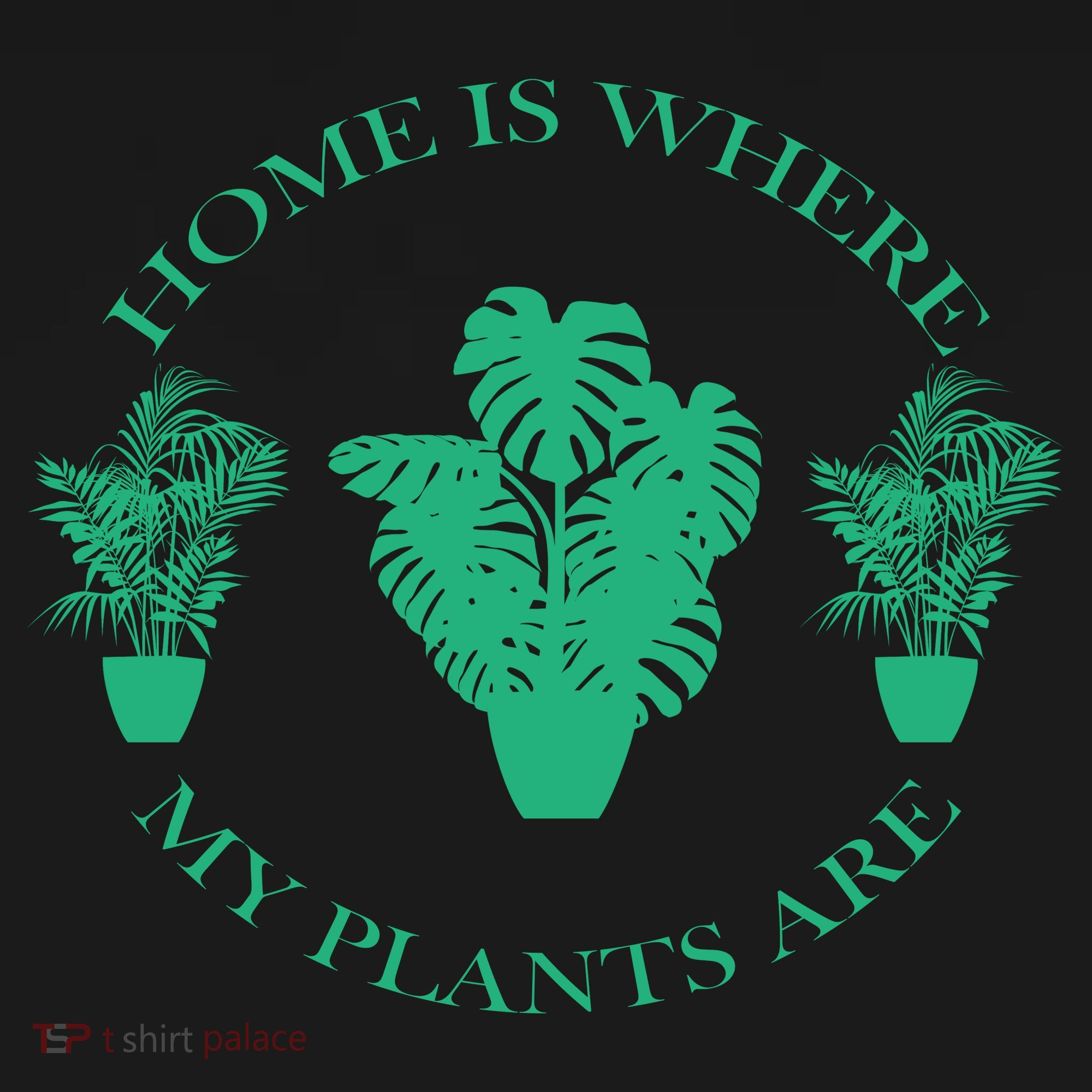 Home Is Where My Plants Are Funny Medical Marijuana Women's T-Shirt