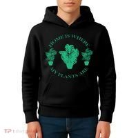 Home Is Where My Plants Are Funny Medical Marijuana Kids Hoodie thumb 4
