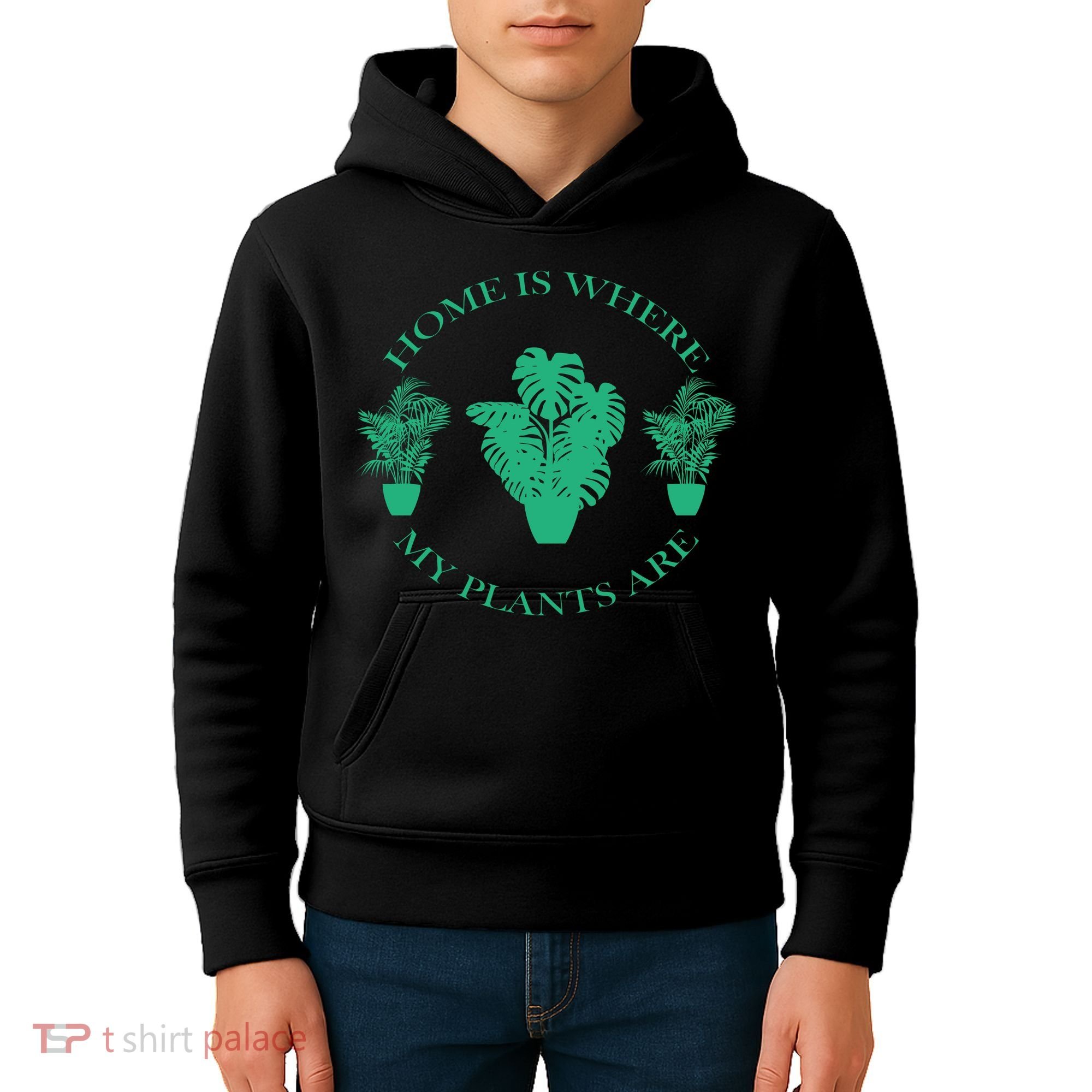 Home Is Where My Plants Are Funny Medical Marijuana Kids Hoodie