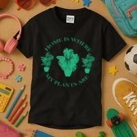 Home Is Where My Plants Are Funny Medical Marijuana Kids T-Shirt thumb 3