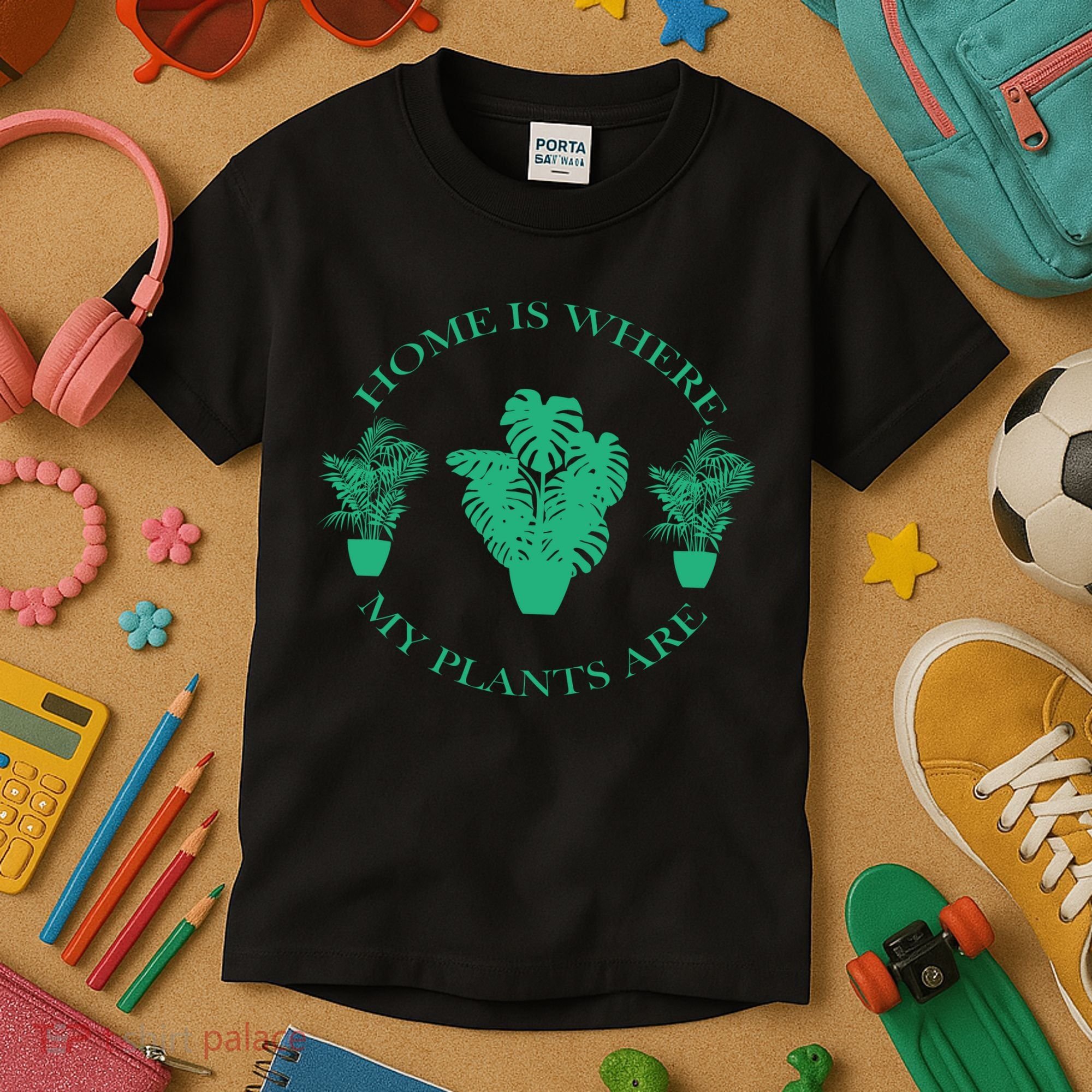 Home Is Where My Plants Are Funny Medical Marijuana Kids T-Shirt