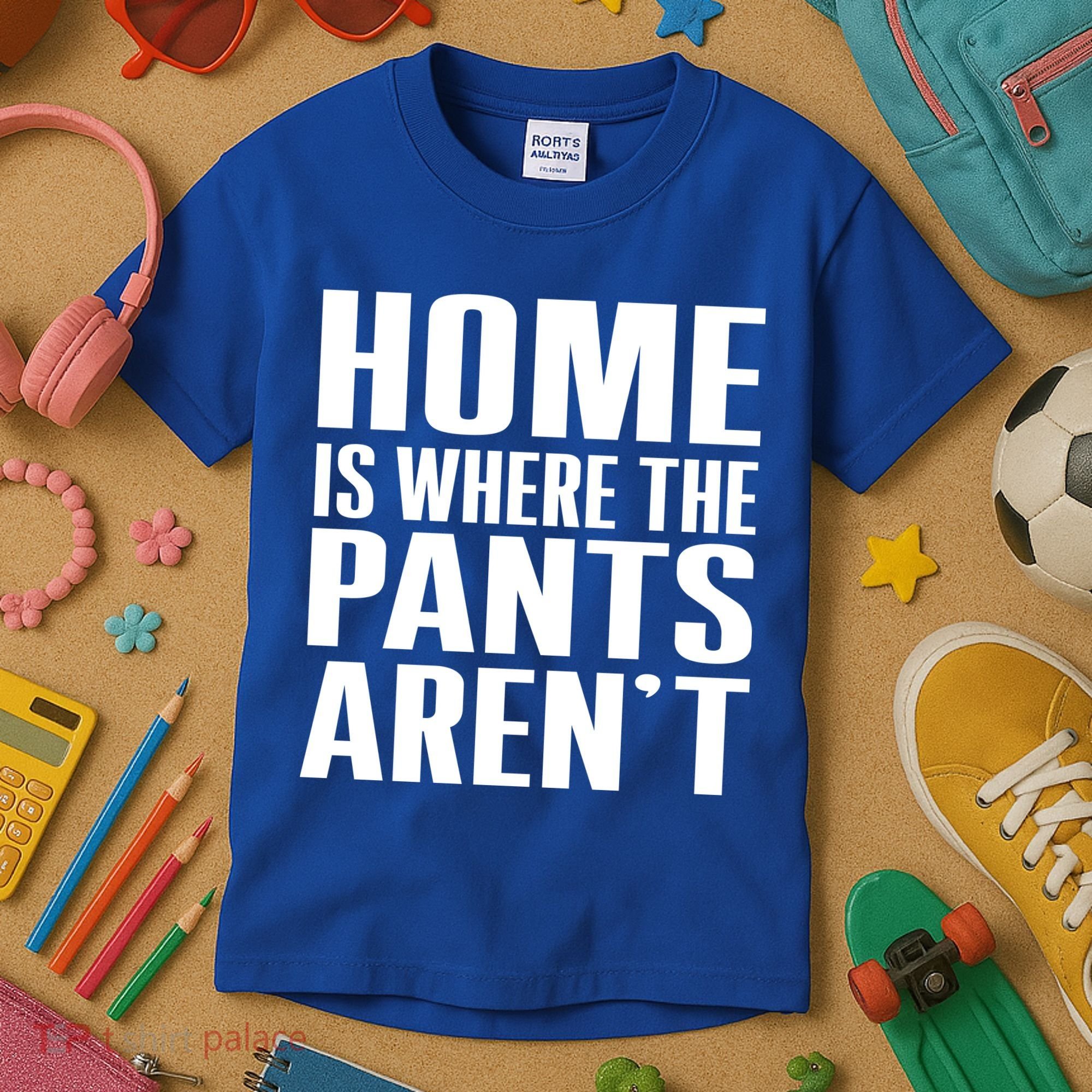 Home Is Where The Pants Aren't Kids T-Shirt