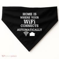 Home Is Where Wifi Connects Automatically USA-Made Doggie Bandana thumb 0