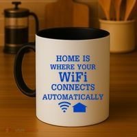 Home Is Where Wifi Connects Automatically Coffee Mug thumb 4