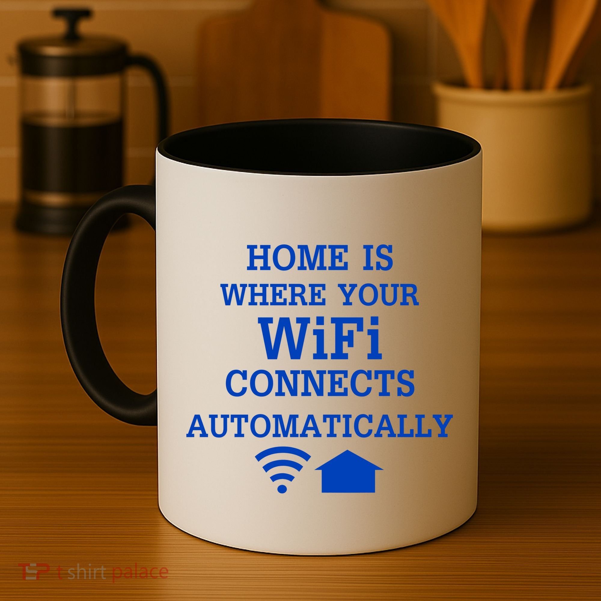 Home Is Where Wifi Connects Automatically Coffee Mug