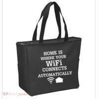 Home Is Where Wifi Connects Automatically Tote Bag thumb 2