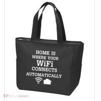 Home Is Where Wifi Connects Automatically Tote Bag thumb 3