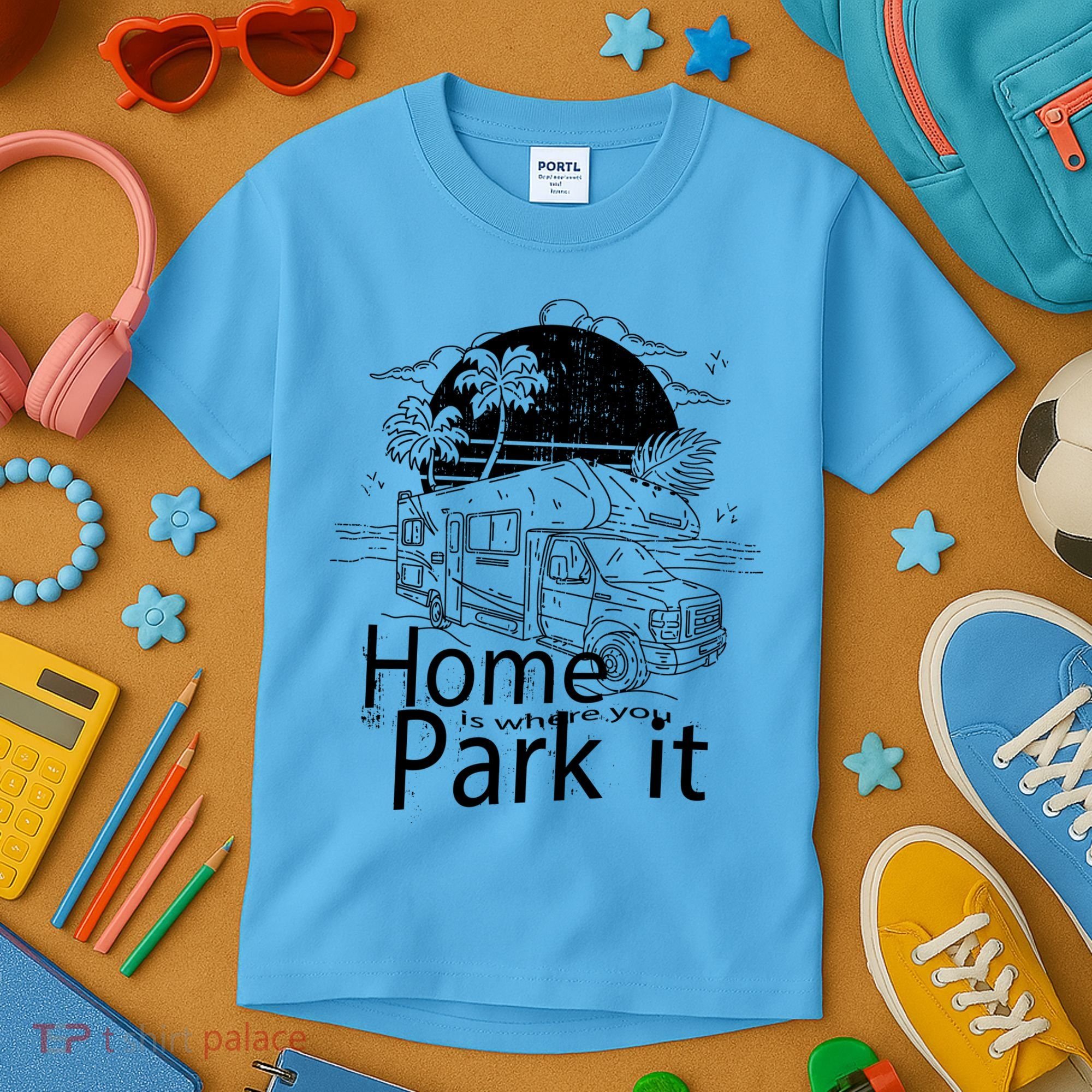Home Is Where You Park It Kids T-Shirt