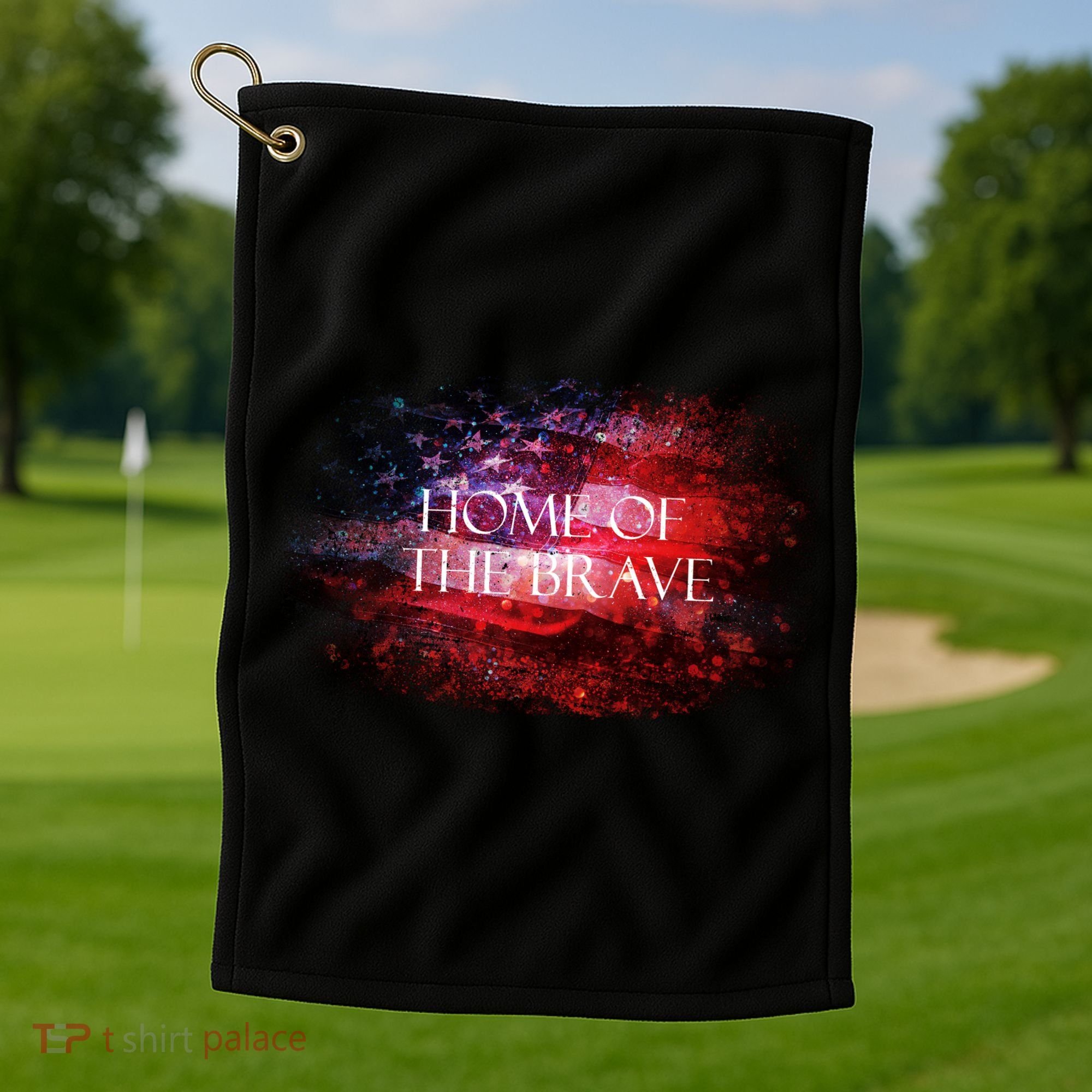 Home Of The Brave Golf Towel