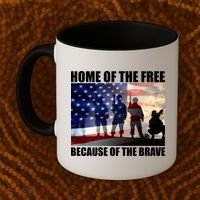 Home Of The Free Because Of The Brave Coffee Mug thumb 2