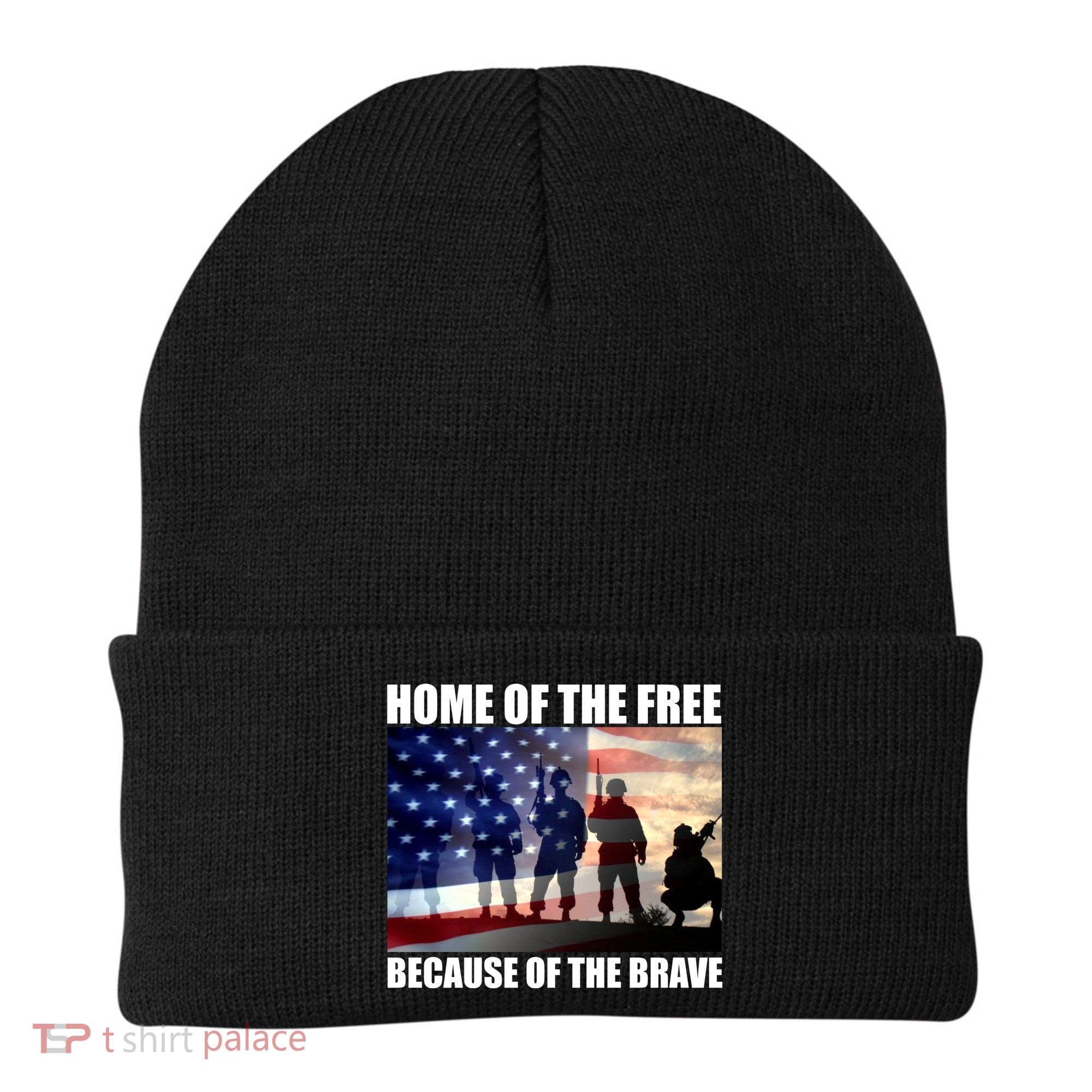 Home Of The Free Because Of The Brave Beanie