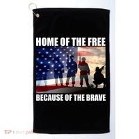 Home Of The Free Because Of The Brave Golf Towel thumb 0