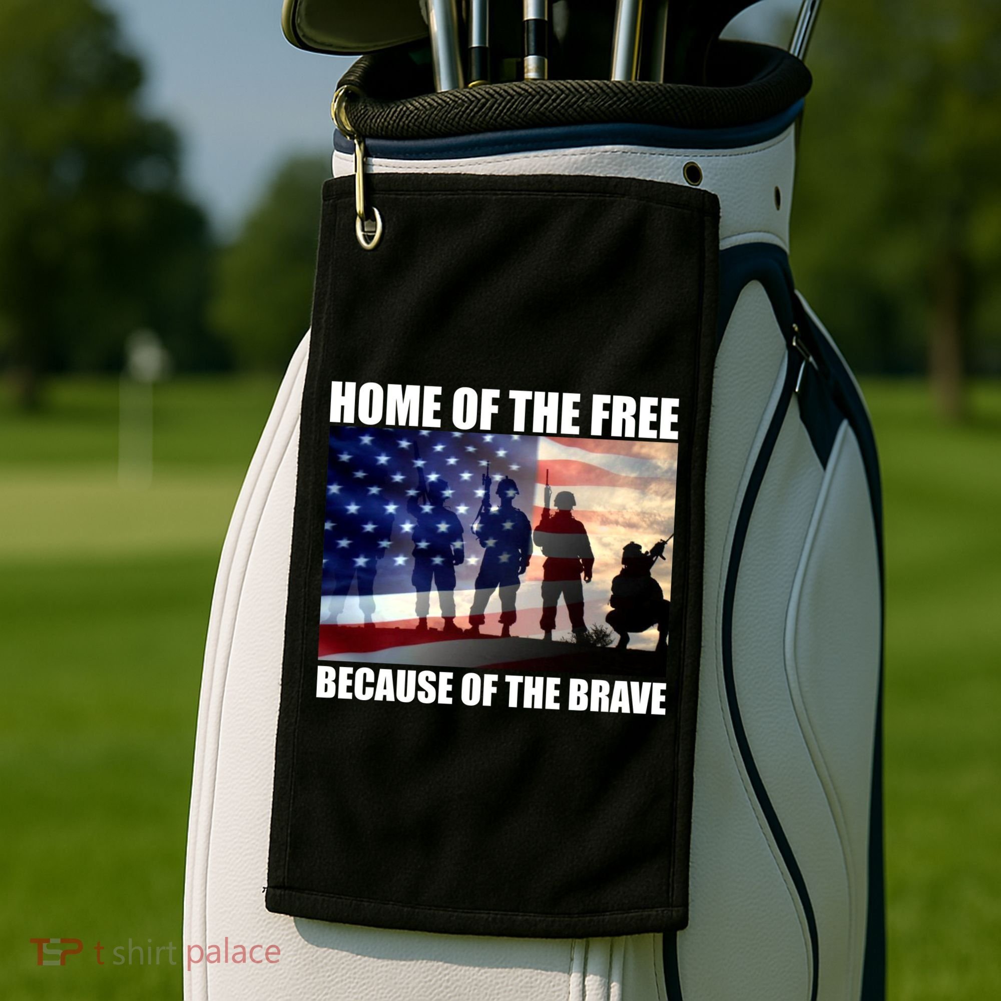 Home Of The Free Because Of The Brave Golf Towel