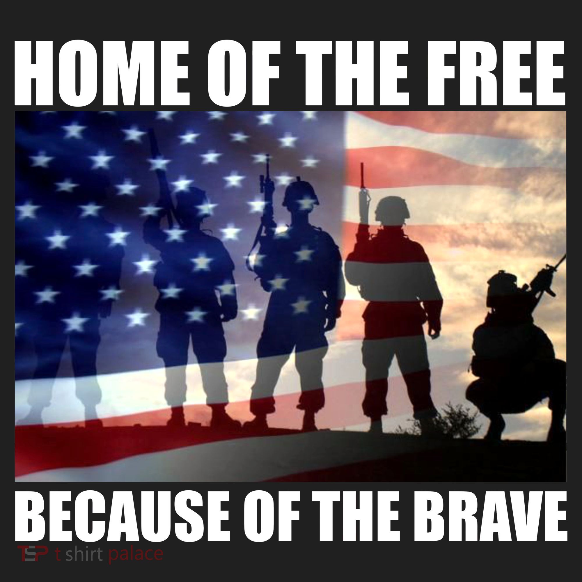 Home Of The Free Because Of The Brave Golf Towel