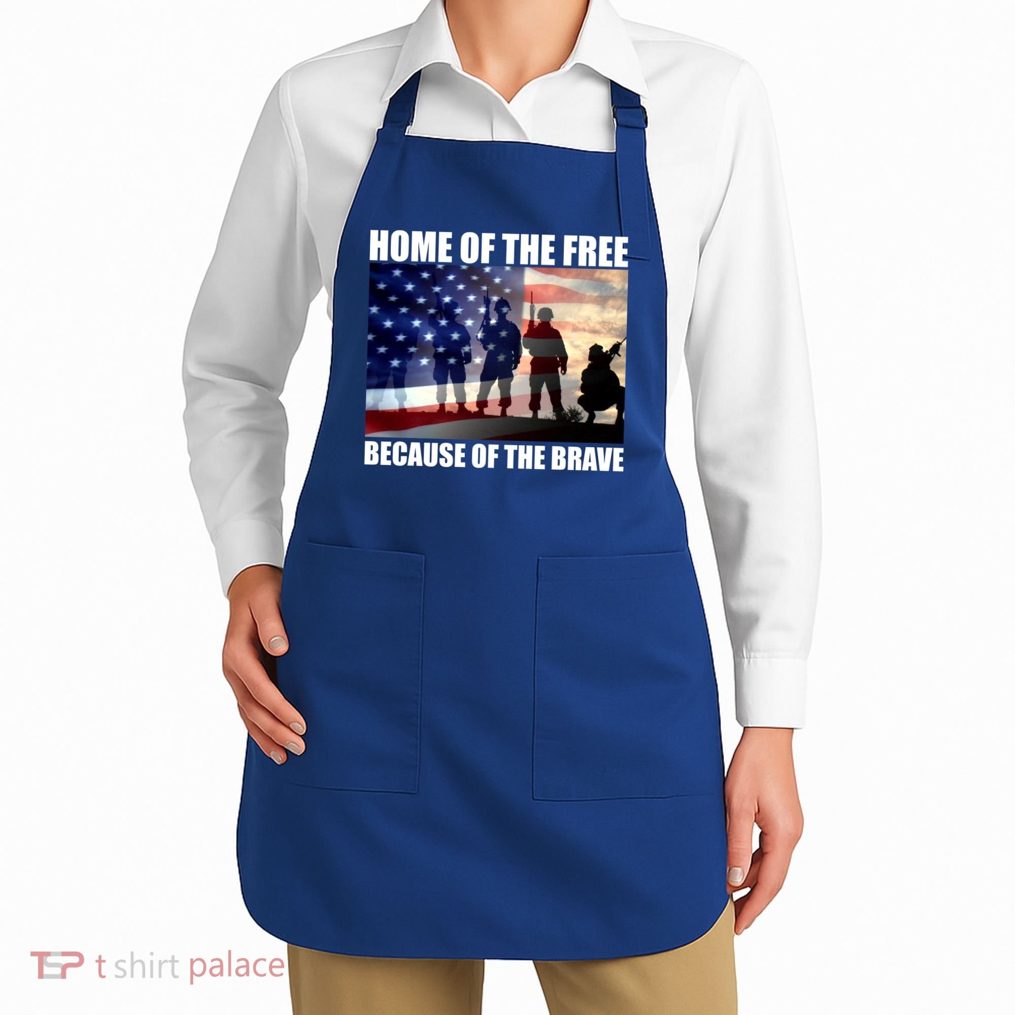 Home Of The Free Because Of The Brave Apron