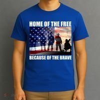 Home Of The Free Because Of The Brave T-Shirt thumb 3