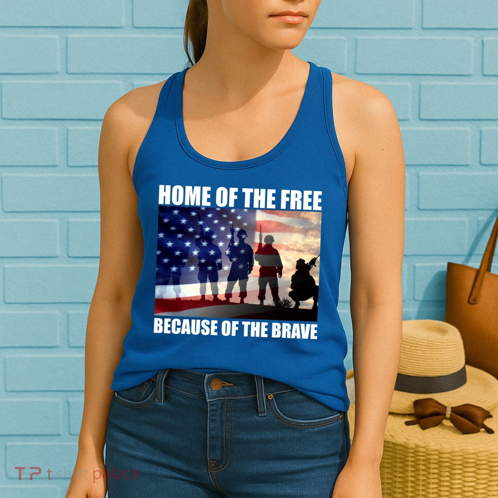 Home Of The Free Because Of The Brave Women's Tank Top