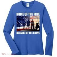 Home Of The Free Because Of The Brave Women's Long Sleeve Shirt thumb 0