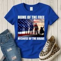 Home Of The Free Because Of The Brave Women's T-Shirt thumb 3