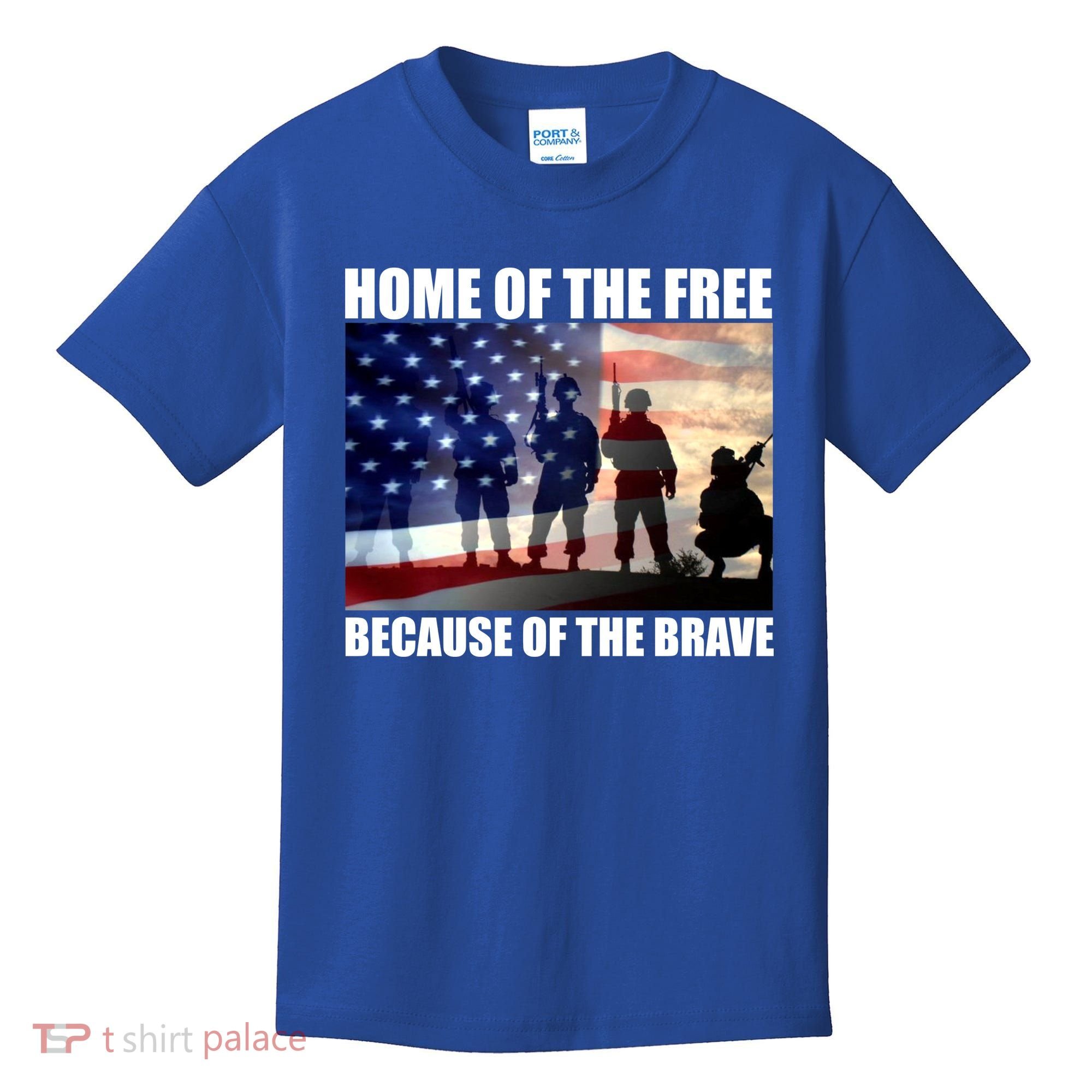 Home Of The Free Because Of The Brave Kids T-Shirt