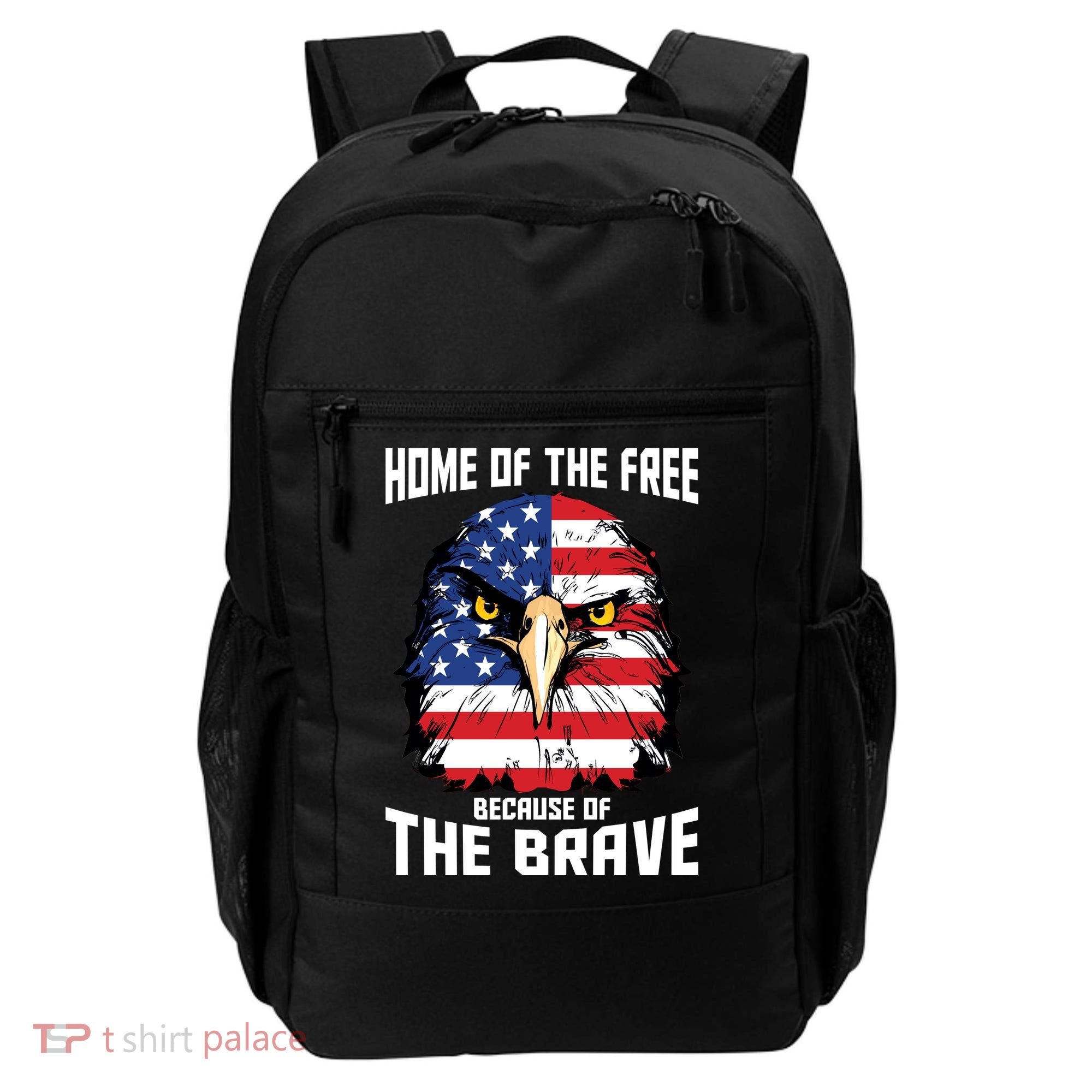 Home Of The Free Because Of The Brave Bald Eagle Backpack