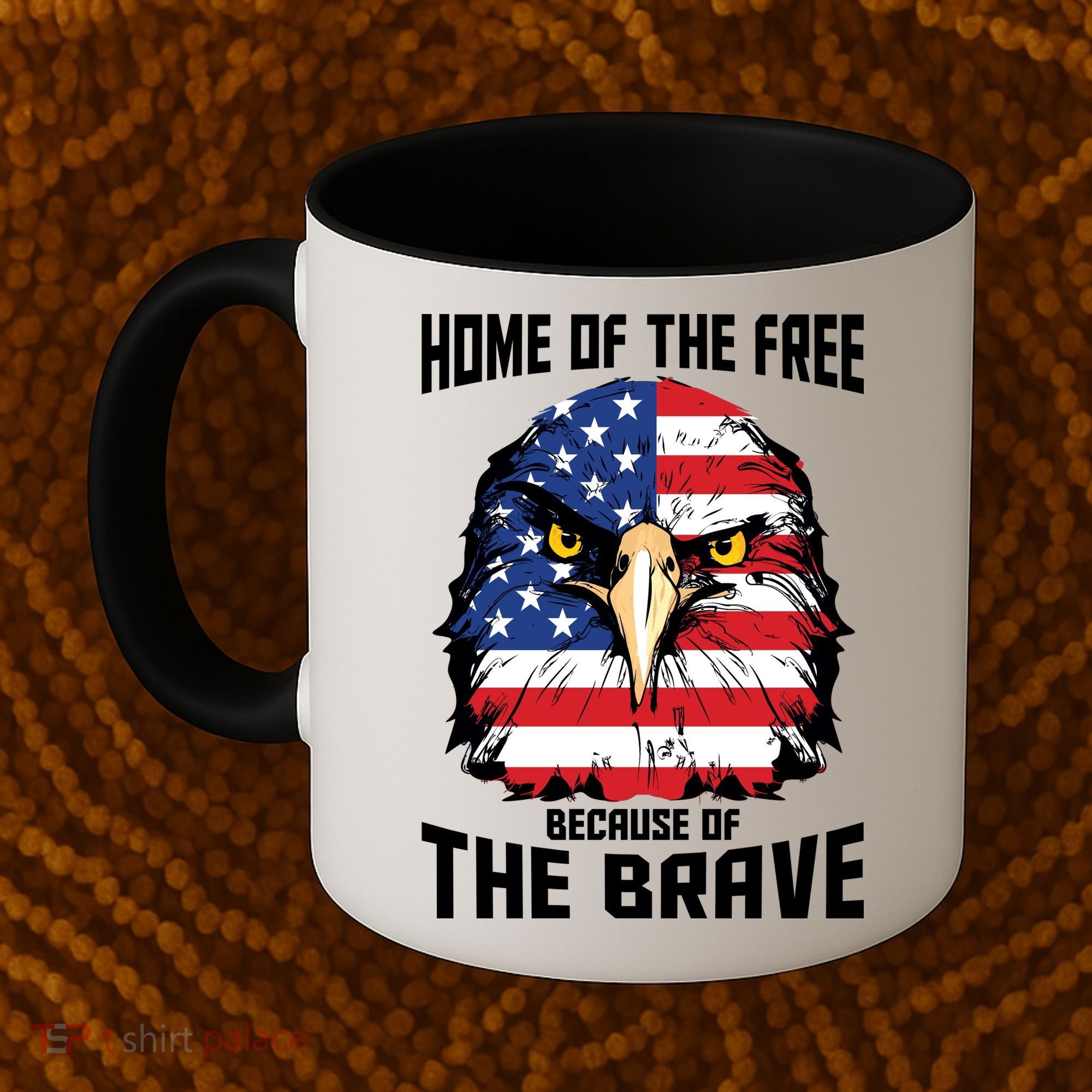 Home Of The Free Because Of The Brave Bald Eagle Coffee Mug