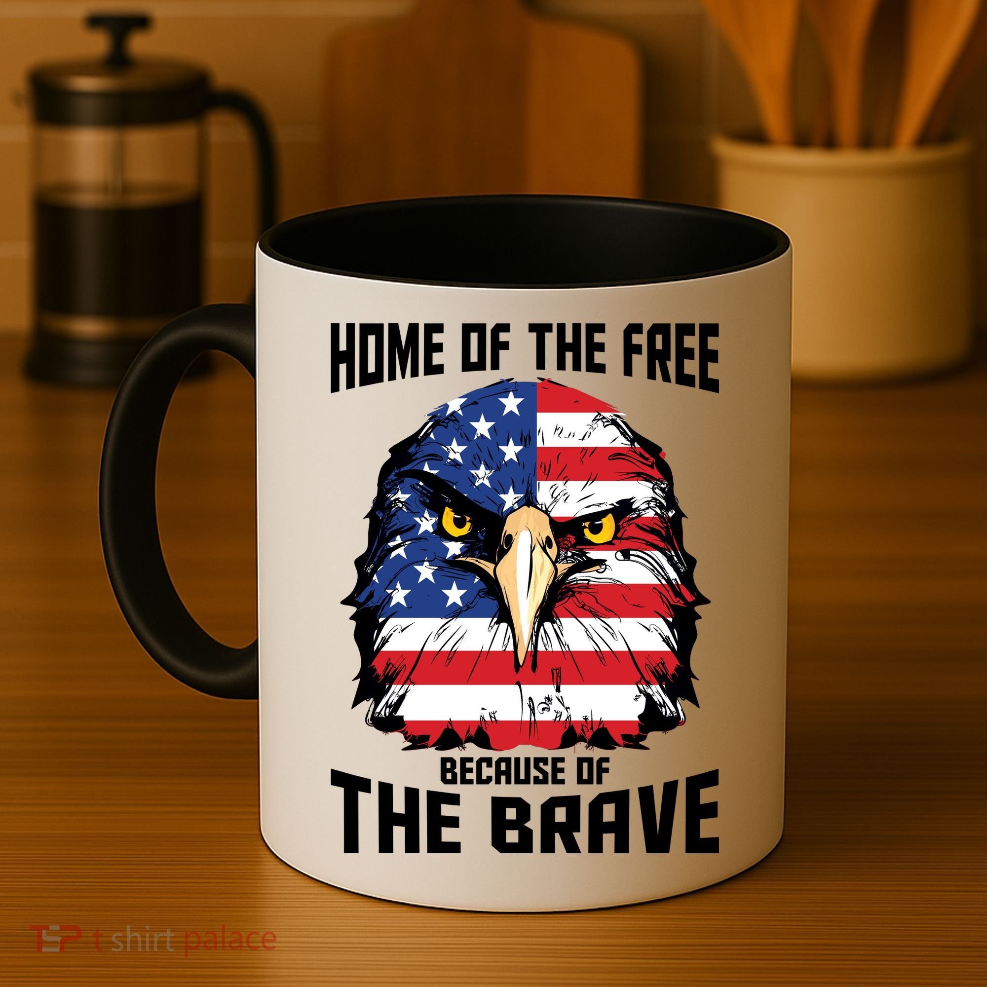 Home Of The Free Because Of The Brave Bald Eagle Coffee Mug