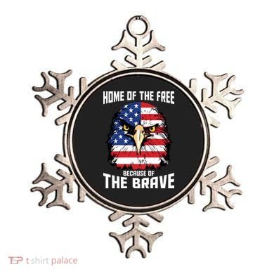 Home Of The Free Because Of The Brave Bald Eagle Ornament