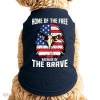 Home Of The Free Because Of The Brave Bald Eagle Doggie Tank thumb 0
